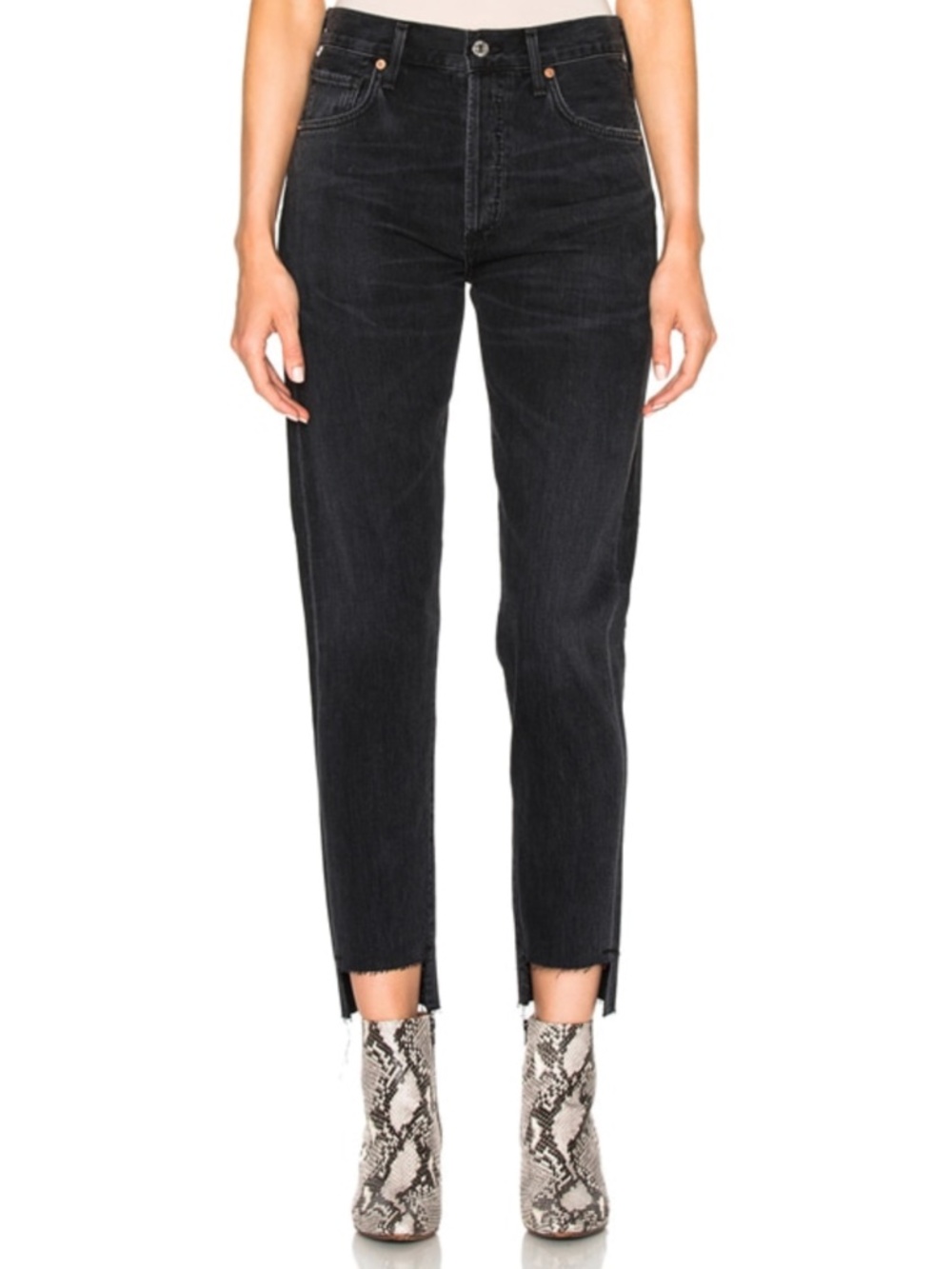 Citizens Of Humanity Liya Hi-Lo Hem Classic Fit Jeans in Outsider Size 24